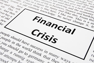 Image showing financial crisis