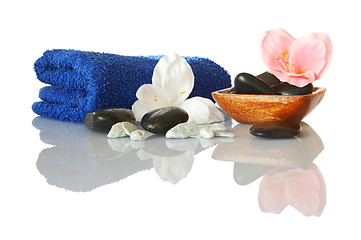 Image showing towel and flower