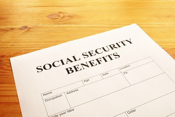 Image showing social security benefits