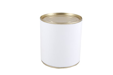 Image showing isolated white tin