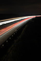 Image showing highway at night with traffic