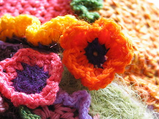 Image showing Crocheted Flowers