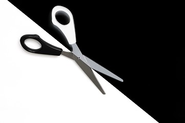 Image showing scissors in black and white