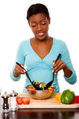 Image showing Health Conscious - Tossing Salad