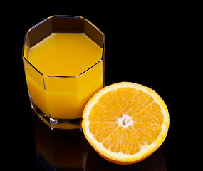 Image showing Orange and juice
