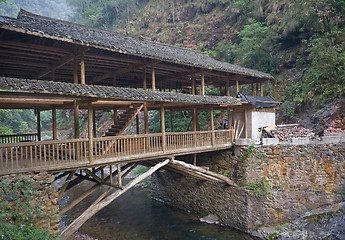 Image showing Wodden bridge in China