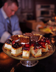 Image showing Plate of cakes