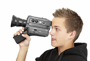 Image showing  young photographer