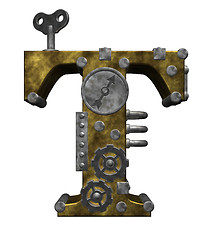 Image showing steampunk letter t