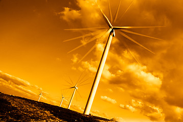 Image showing Wind turbines