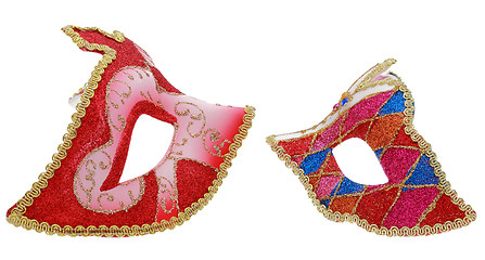 Image showing Two venetian masks