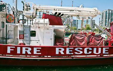 Image showing Fire rescue boat