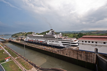 Image showing Panama canal Miraflores locks