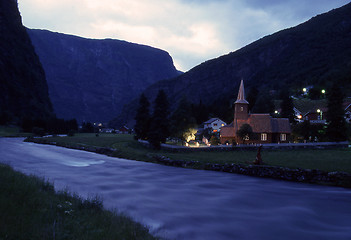 Image showing Church in Flaam, Norway