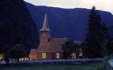 Image showing Church in Flaam,Aurland,Norway