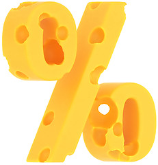 Image showing Cheeze font percent symbol isolated 