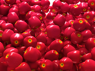 Image showing Close-up of Red ripe apples isolated 