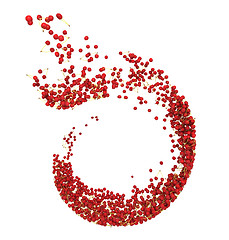 Image showing Red cherry flow isolated on white