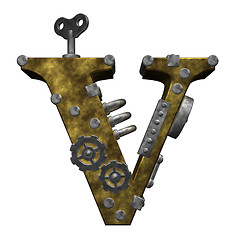 Image showing steampunk letter v