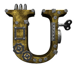 Image showing steampunk letter u