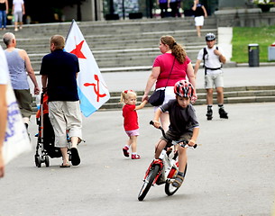 Image showing boy on a bicycle