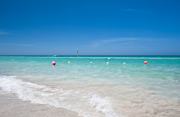 Image showing Buoys in the water Pacific ocean