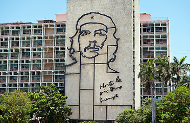 Image showing Iron work of Che Guevara image in Havana Cuba