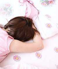 Image showing Young woman sleeping.