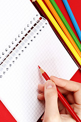 Image showing Pencil and agenda