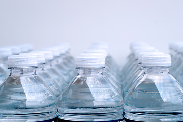 Image showing Rows of Water bottles