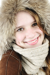 Image showing Happy winter girl