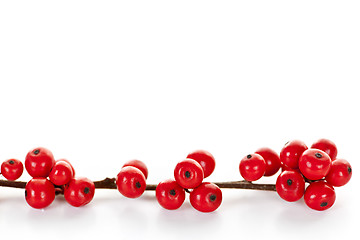 Image showing Red Christmas berries