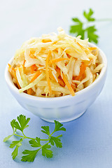 Image showing Bowl of coleslaw