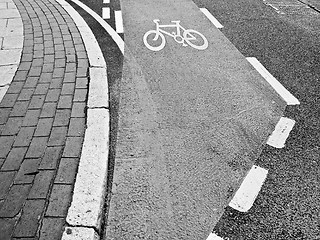 Image showing Bike lane sign