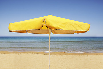 Image showing umbrella on  a  Beach 