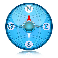 Image showing Compass windrose