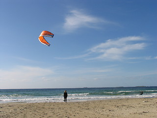 Image showing Kite surfing at Sola beach