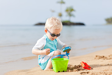 Image showing toddler at a beach