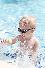 Image showing toddler in a pool