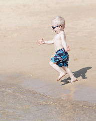 Image showing toddler at the beach