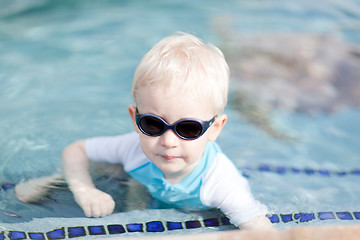 Image showing toddler in a pool