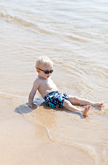 Image showing toddler at the beach