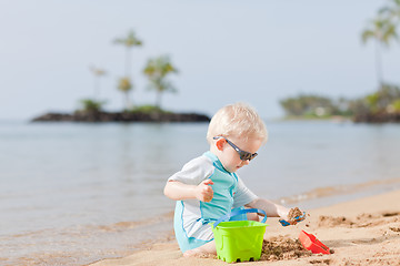 Image showing toddler at a beach