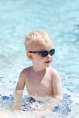 Image showing toddler in a pool