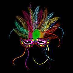 Image showing Mardi grass party mask