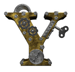 Image showing steampunk letter y