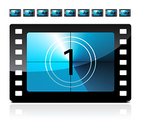 Image showing Film countdown from 1 to 9