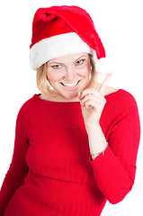 Image showing Portrait of beautiful woman santa