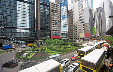 Image showing traffic in downtown, hongkong 