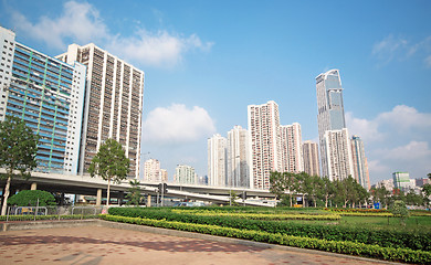 Image showing modern office building in dusk 